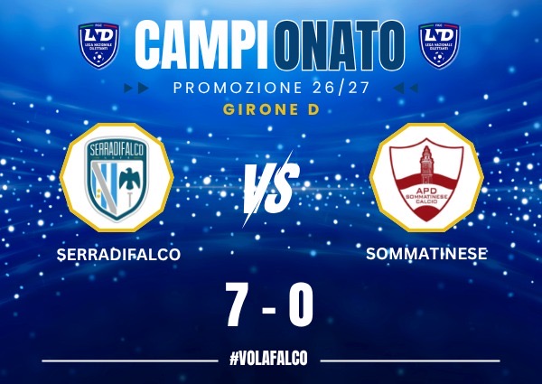 Il Serradifalco stravince il derby: finisce 7-0